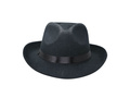 Kapelusz gangstera czarny z lamówką - 1 szt.