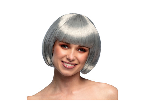 Peruka kabaretowa srebrnoszara