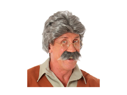 Peruka dziadek Geppetto z wąsami