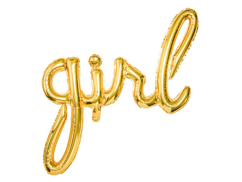 Foil balloon gold inscription Girl - 77 x 70 cm