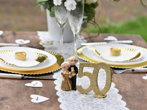 Table decoration Fifty gold 50th - 1 piece.