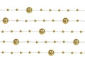 Gold pearl garland - 1,3 m - 5 pcs.