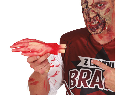Amputated bloody hand