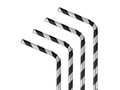 Słomki papierowe w paski - 19,5 cm - 10 szt.