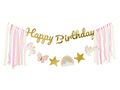 Baner urodzinowy Happy Birthday Jednorożec - 230 cm - 1 szt.