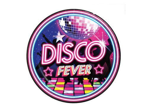 Paper plates Disco Fever - 23 cm - 6 pcs