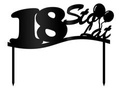 Cake topper 18 birthday - 1 pc