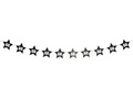 Banner with stars for 60th birthday - black - 14 pcs.