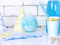 Blue ball hanging decoration - 10 cm - 1 pc.
