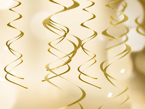 Gold swirls - 60 cm - 5 pcs.