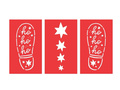 Santa foot stencils
