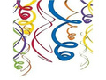 Swirl rainbow hanging decoration - 55 cm - 12 pcs.