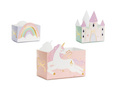 Pudełka na przekąski Zamek i Jednorożce - 6 szt.