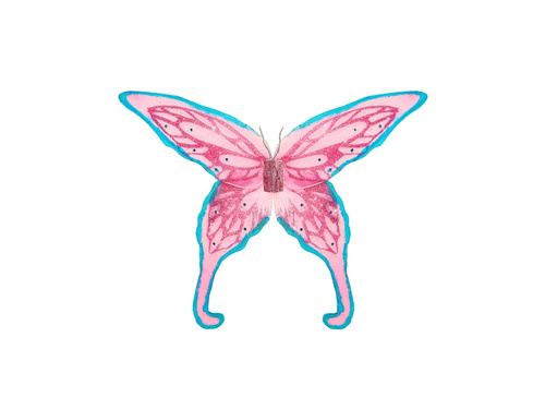 Skrzydła Różowe Maxi z kryształkami 100×84 cm