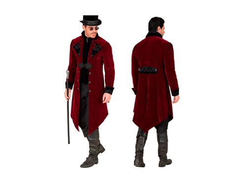 Strój gotycki z bordowego aksamitu