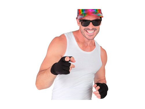 Czarne rękawiczki bez palców