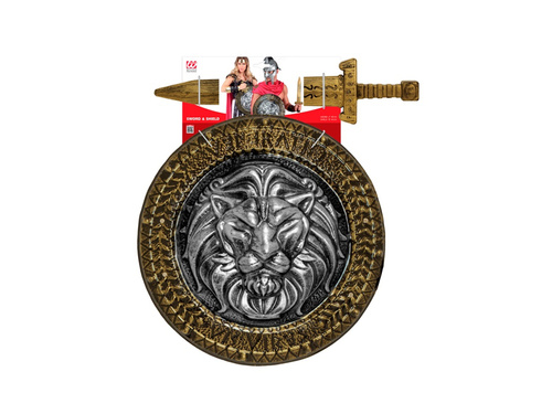 Zestaw Lwie Serce - tarcza 44 cm i miecz 48 cm