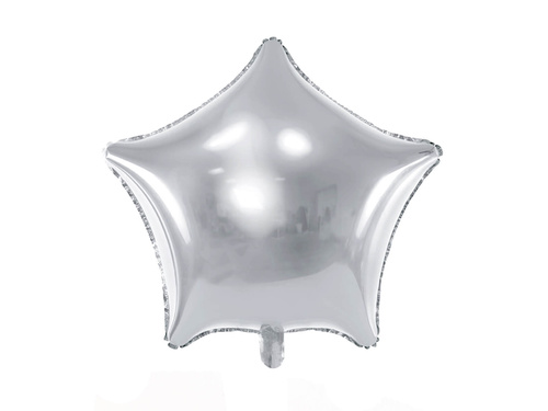 Silver star foil balloon - 70 cm - 1 pc.