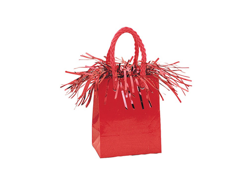 Weight for helium-filled balloons Mini gift bag red - 178 g.