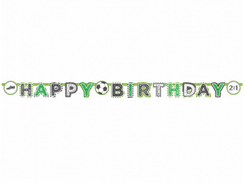 Happy Birthday Kicker Party Banner - 1 pcs.