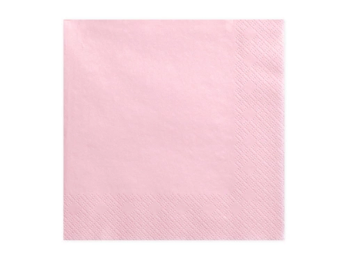 Serwetki papierowe różowe - 33x33cm - 20 szt.