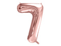 Foil balloon number 7 pink gold - 86 cm - 1 pc.