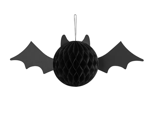Dekoracja wisząca Nietoperz na halloween - 45 x 17 cm - 1 szt.