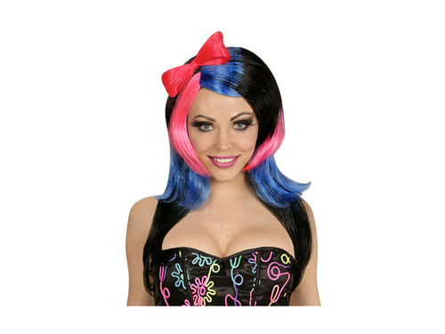 Peruka Manga z kokardą z włosów