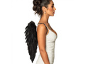 Angel wings black 50 x 50 cm