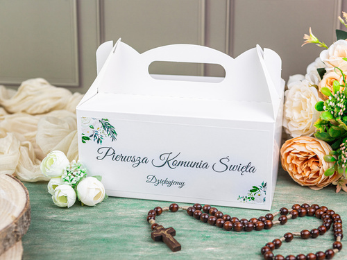 Decorative cake box white - 6 pc