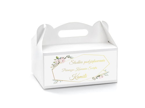 Decorative cake box white - 6 pc