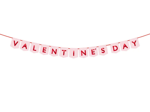 Valentines Day flag banner - 1,5 m - 1 pcs.