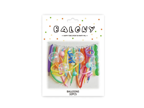 Set of latex balloons mix colors - 32 pcs.