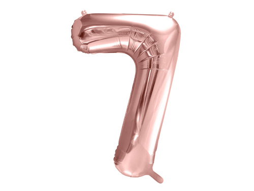 Foil balloon number 7 pink gold - 86 cm - 1 pc.