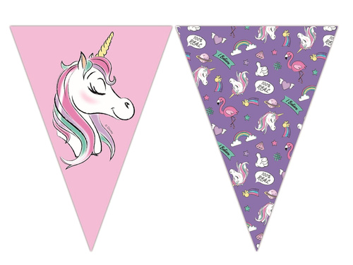 Minnie Mouse and unicorn flag banner - 1 pc.