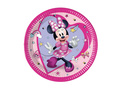 Talerzyki papierowe na urodziny Myszka Minnie - 20 cm - 8 szt.