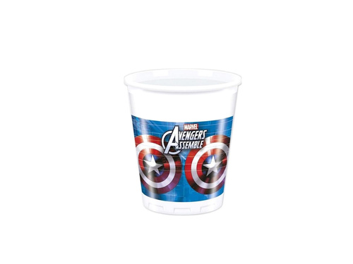 Kubeczki papierowe Kapitan Ameryka - 200 ml - 8 szt.