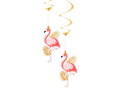 2 Decoration swirls Flamingo 85cm