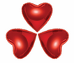 Balony foliowe Serca czerwone - 22 cm - 3 szt.