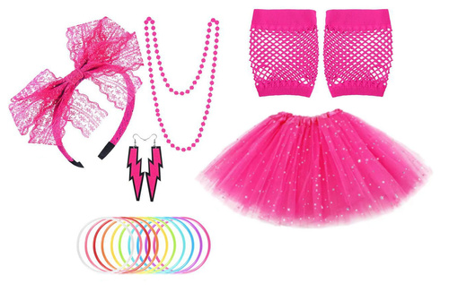 Zestaw Disco lata 80-te - 17 elementów