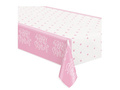 Foil tablecloth for baby shower pink - 137x213 cm - 1 pcs.