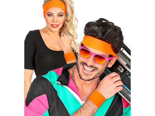 Pair of neon orange wristbands