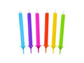 Long Rainbow birthday candles - 12 pcs.