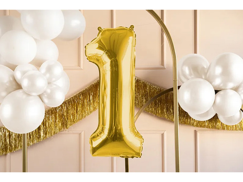 Balon foliowy cyfra 1 złota - 72 cm - 1 szt.