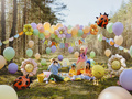 Balony foliowe Stokrotki - 65 cm - 4 szt.
