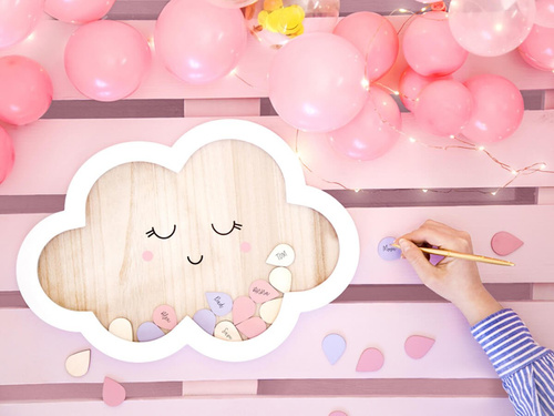 Wooden Cloud Guestbook