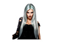 Peruka zombie siwa długa