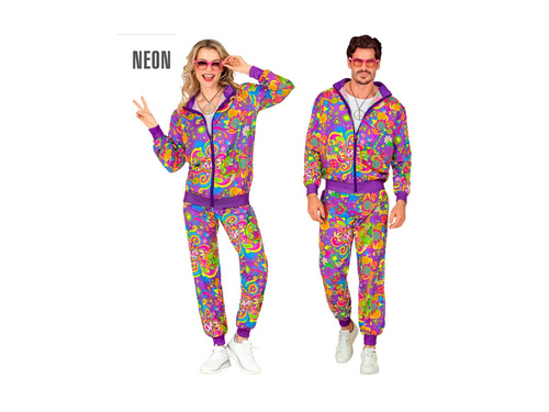 Strój imprezowy - neonowy dzieci kwiaty dla Hipisa (dres)