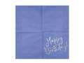 Serwetki urodzinowe granatowe Happy Birthday - 33 cm - 20 szt.