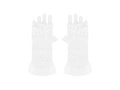 Białe koronkowe rękawiczki bez palców - 22 cm - 1 para